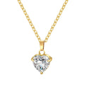 Skinny heart chain necklace 18k gold plated