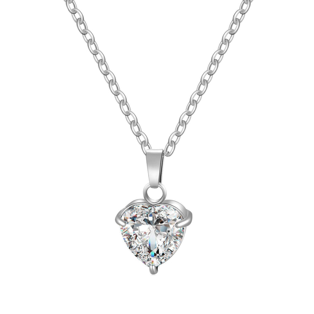 Skinny heart chain necklace 18k gold plated