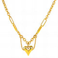 Chained heart necklace 18k gold plated