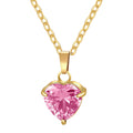 Heart skinny chain necklace 18k gold plated