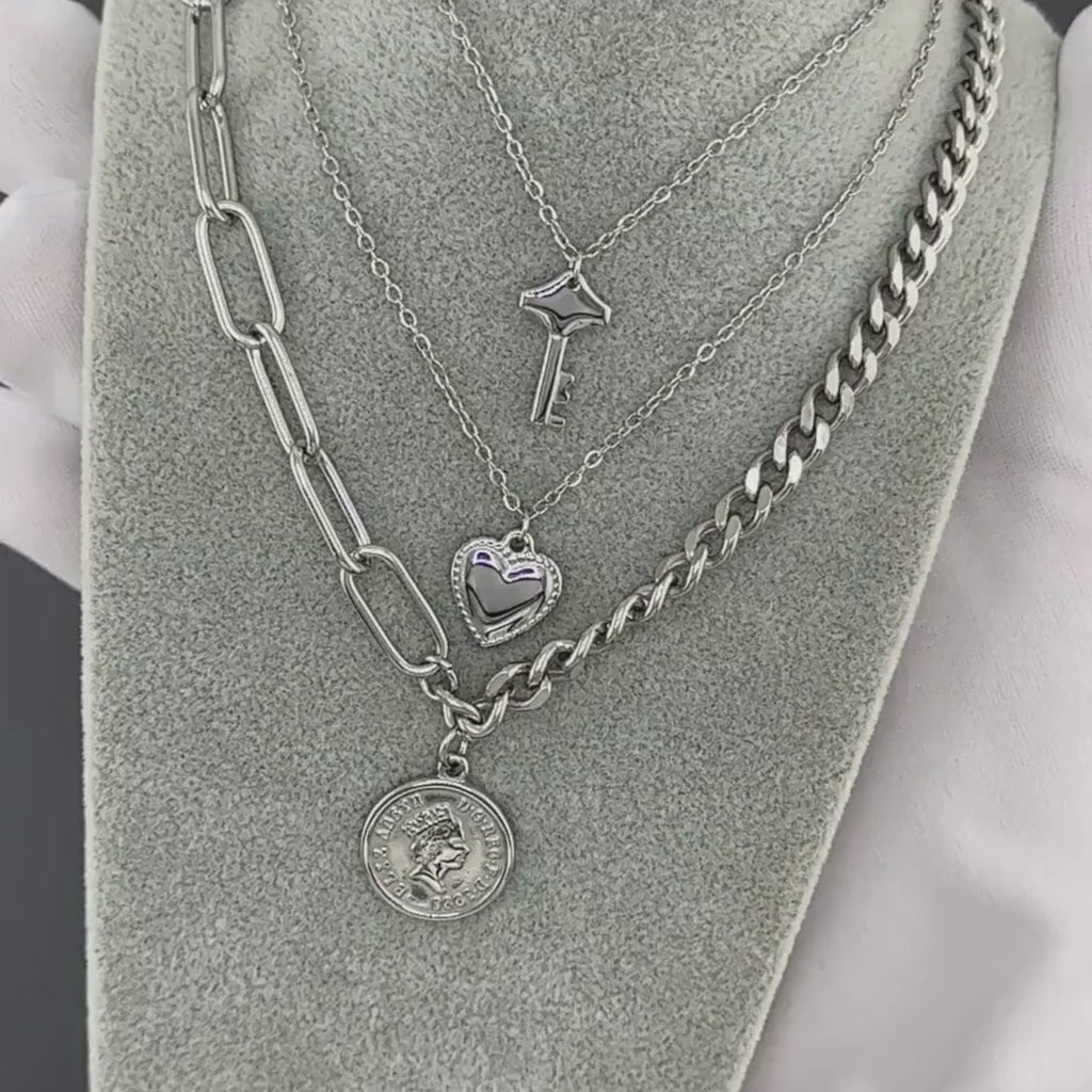 Llave de mi corazón , RODIUM Plated Titanium Steel